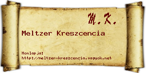 Meltzer Kreszcencia névjegykártya